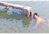 Telangana-woman-rescued-from-haldi-vagu-check-dam