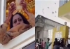 Woman-throws-money-from-balcony-viral-video
