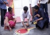 Vijay-perambur-election-campaign-kolam-whistle-symbol