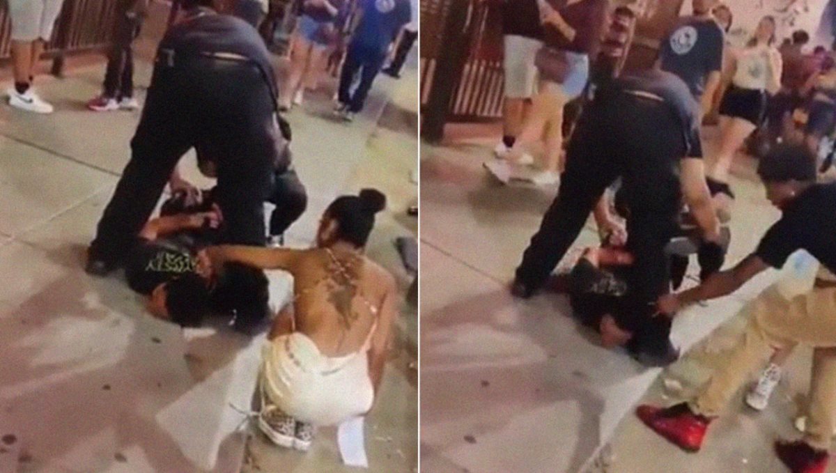 Women try to snatch chain from witness viral video