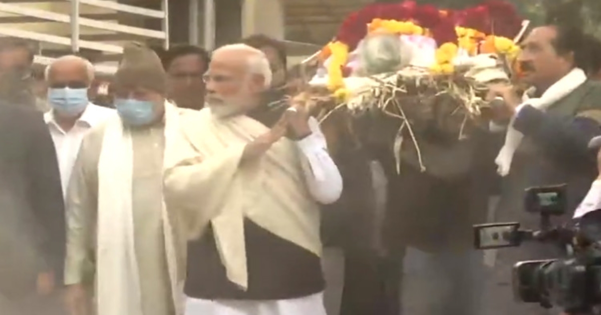 Modi left his mother