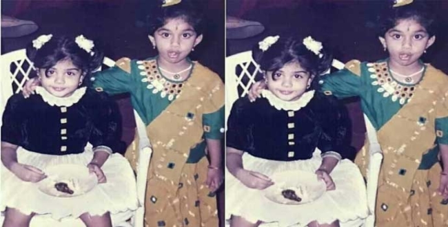 childhood-photos-of-keerthi-suresh-and-kalyani-priyadha
