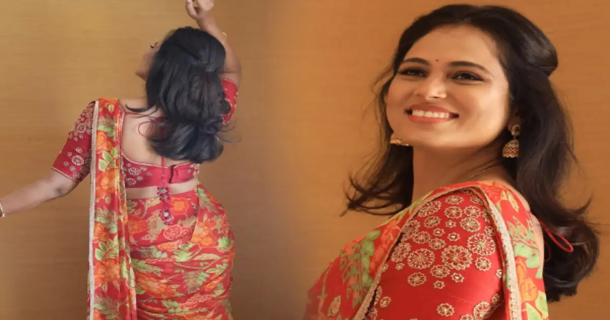 Ramya-pandian-red-saree-latest-photoshoot