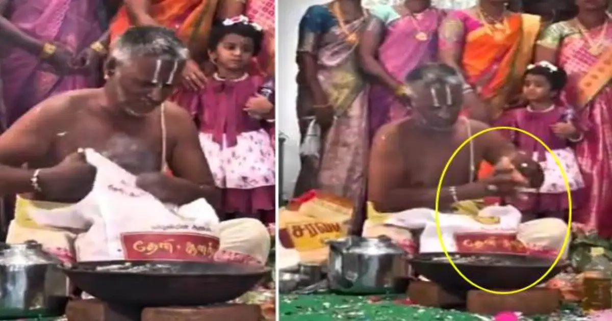 viral-video-iyer-picks-items-from-wedding-stage