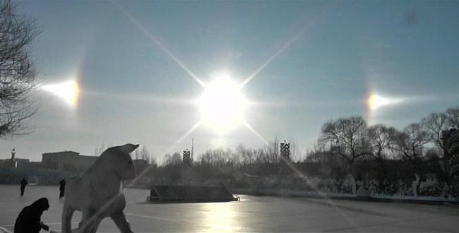 Three sun in china video goes viral