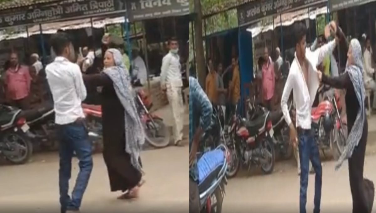 Mother in law beaten his son in law by slippers viral video