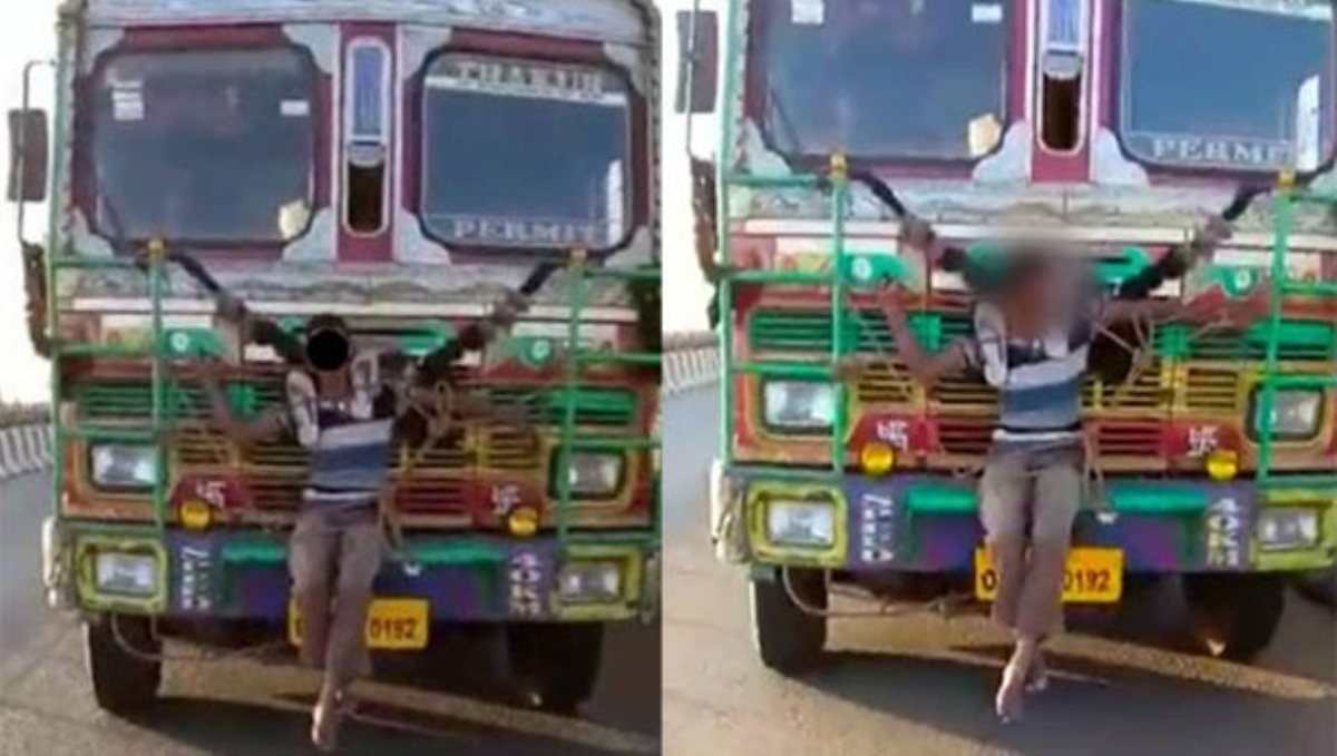 odisha-men-tied-into-truck-with-slippers-for-thieft-cel