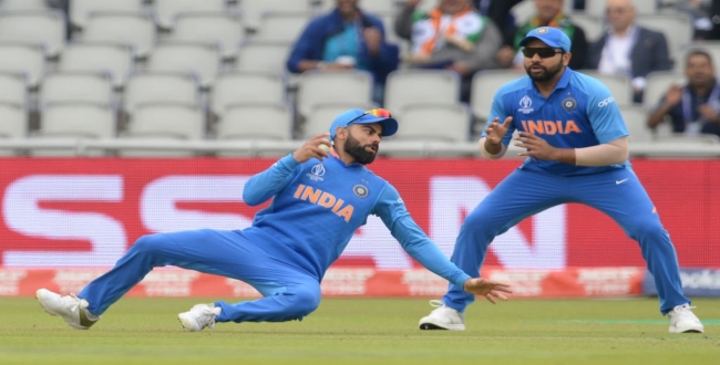 india ;ost review in very first ball of semifinal
