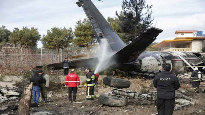 militry airoplane - eron - kirkisdan - accident in 15 persons dead