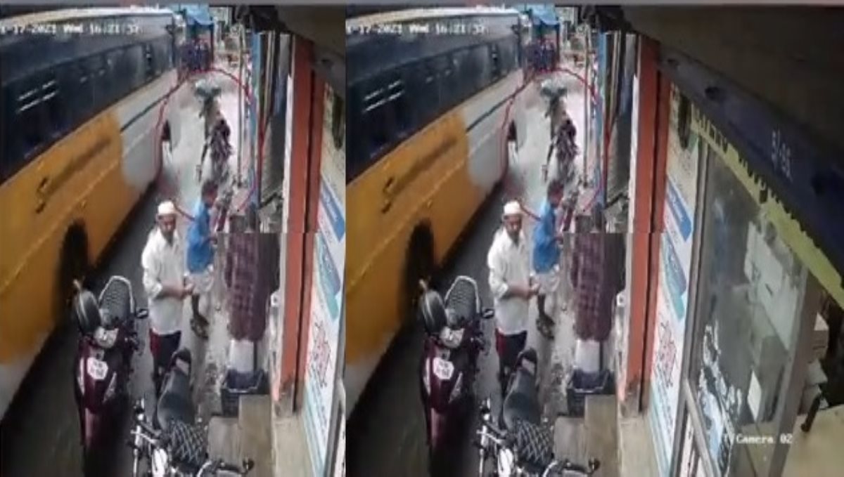 Thankasi bike vs bus viral video