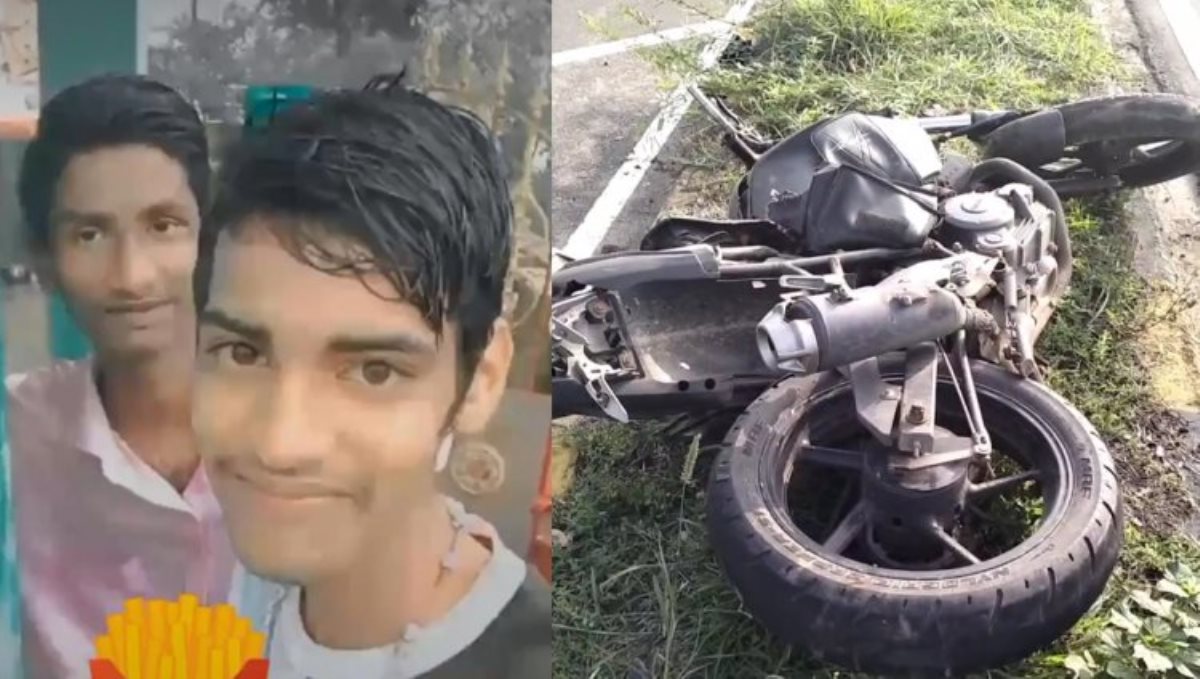 two boys death by two wheeler accident