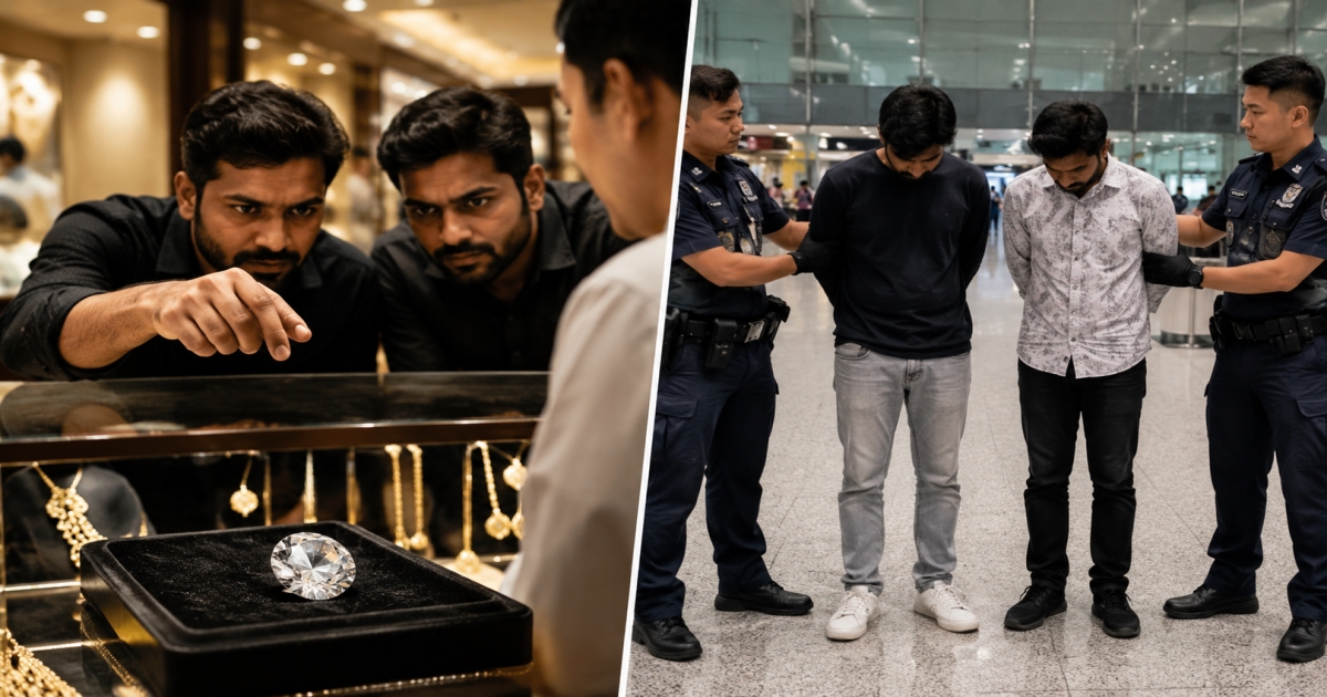 Two Indians Arrested For Diamond Theft In Singapore