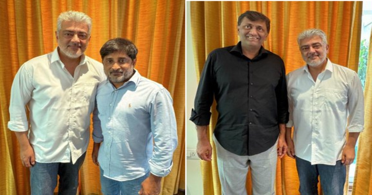 Producers of Good Bad Ugly Ravi and Naveen Meet Thala Ajith on May 1 