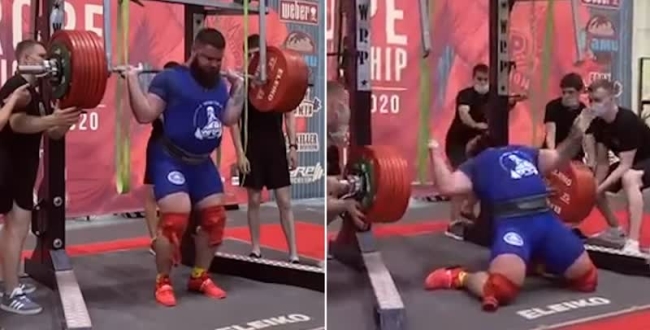 Russian Powerlifter Alexander Sedykh Fractures Both Knees After Attempt at 400kg Squat Goes Wrong