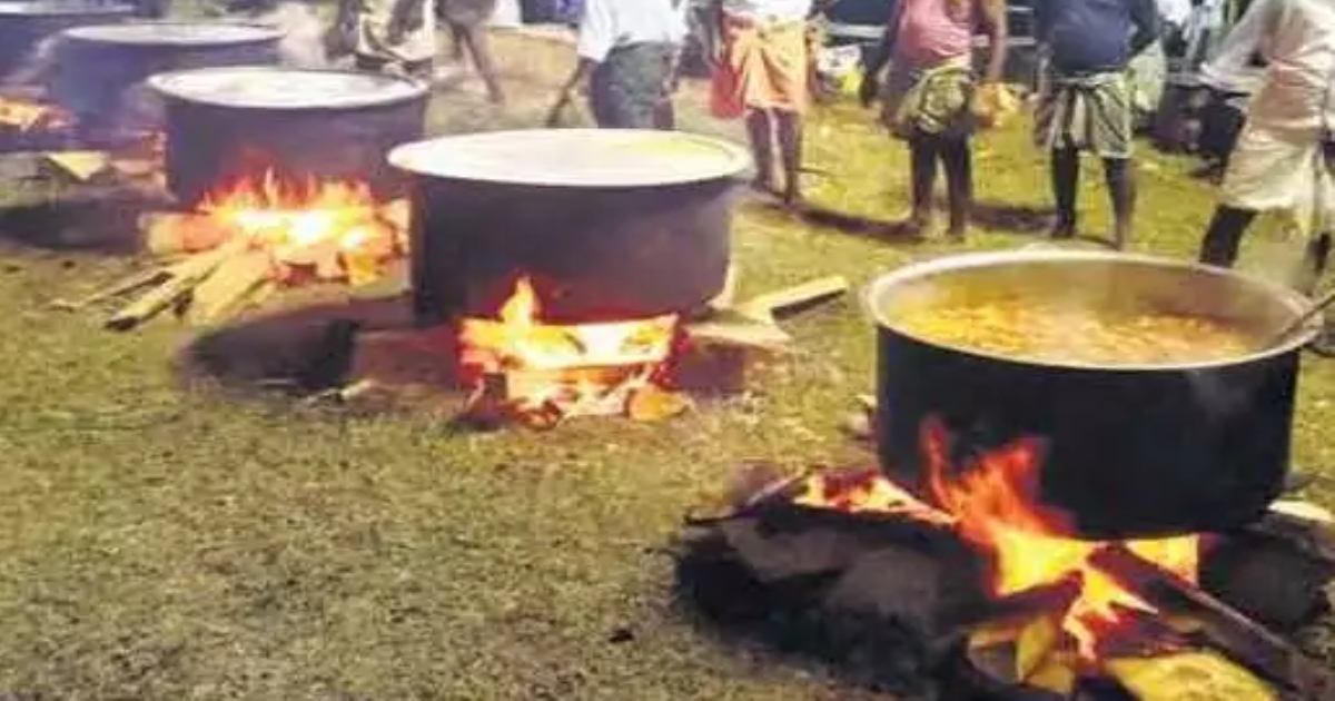 Telangana man Died fallen Cooking Vessel 