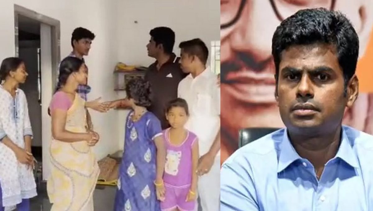 BJP candidate Annamalai stayed at small girl house during election canvas