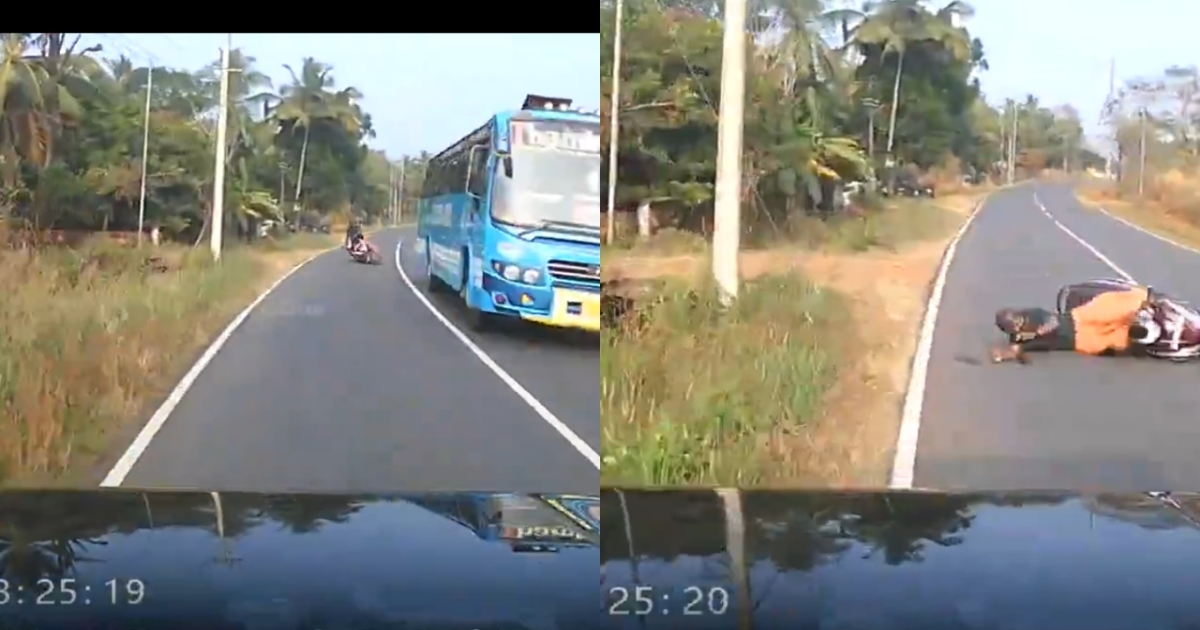 kasaragod-scooter-accident-narrow-escape-video