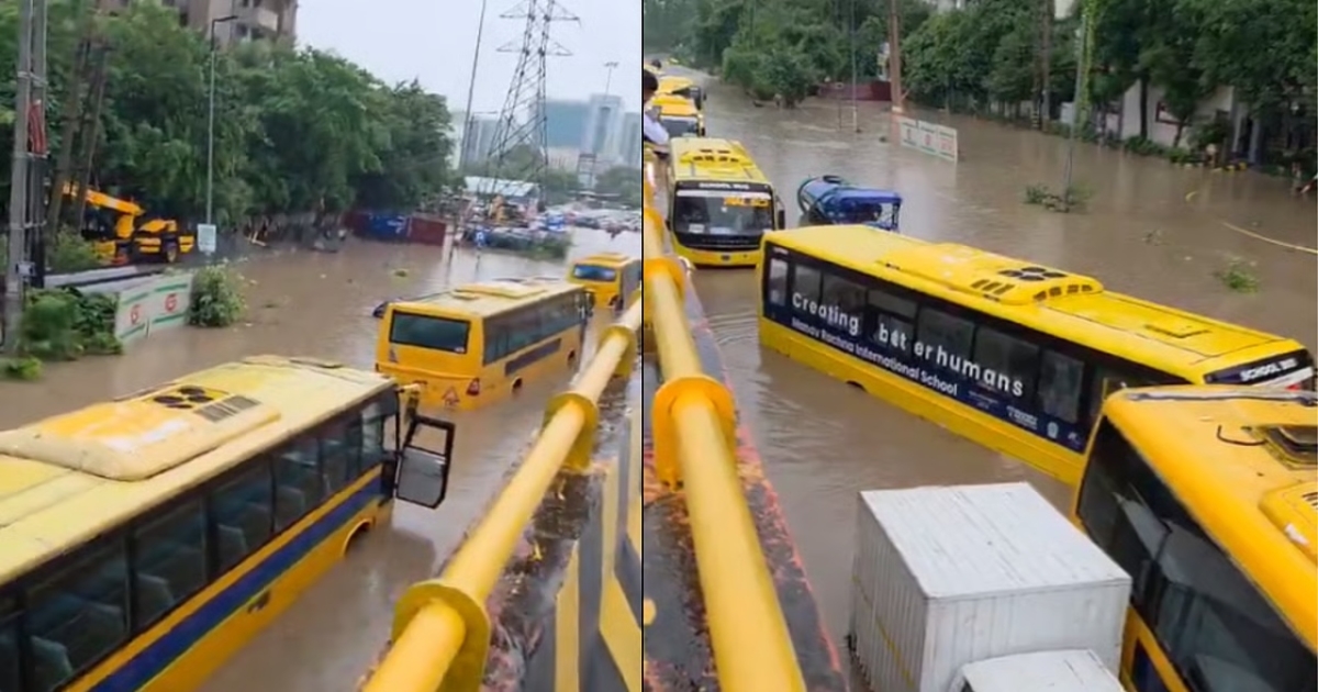 gurugram-rain-school-buses-flood