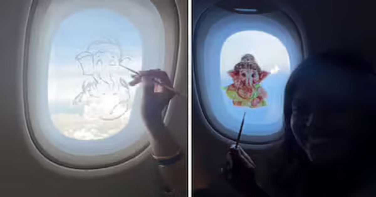 mitali-salunge-ganesha-airplane-window-controversy