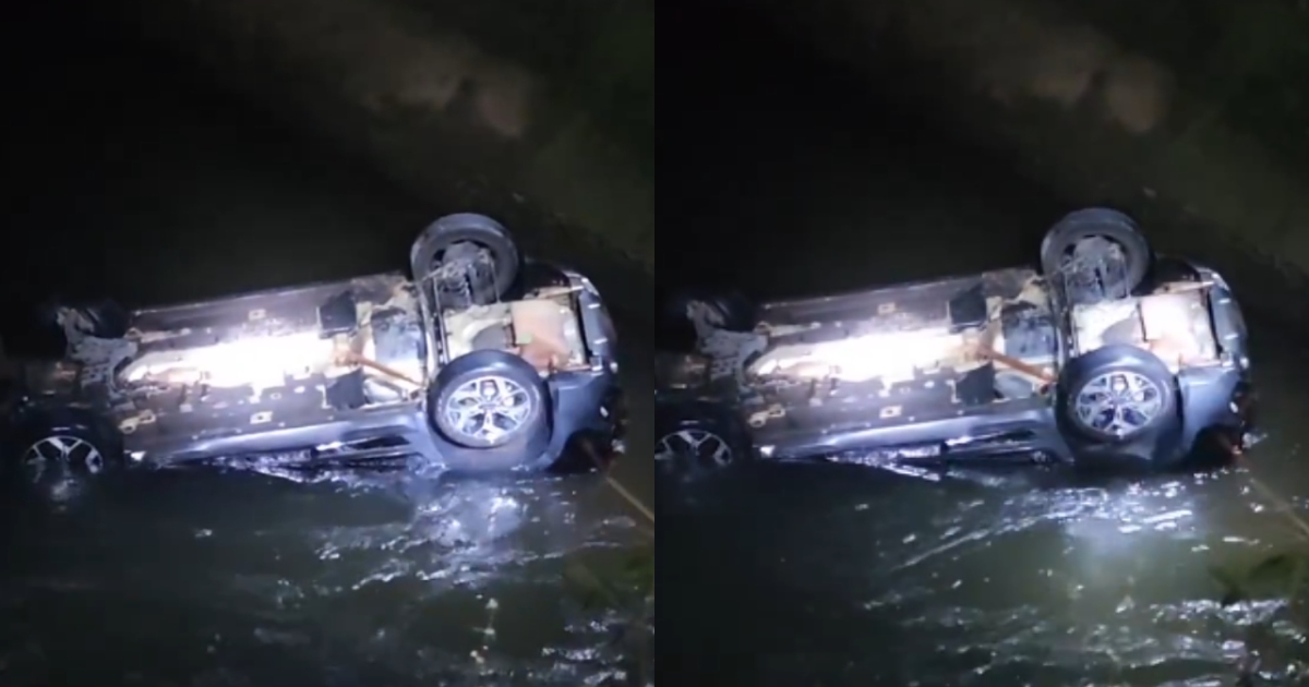 idukki-car-falls-into-river-cctv