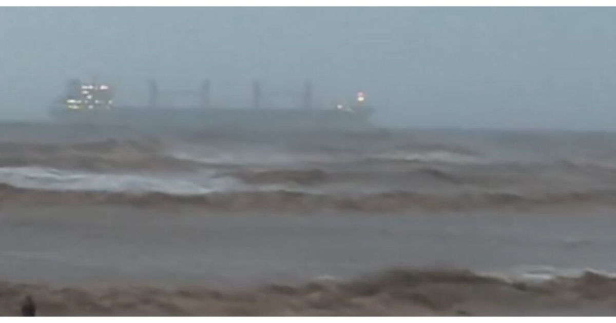 arnab-cyclone-cargo-ship-grounded-andhra