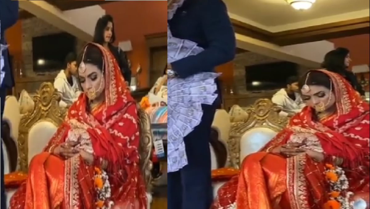 a Wedding Bride Girl Sleeping at Marriage Reception Function Video Goes Viral 