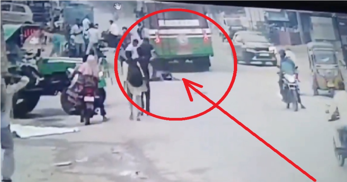 in Telangana Medak a 16 Year Old Boy Injured after fell Down From Bus 