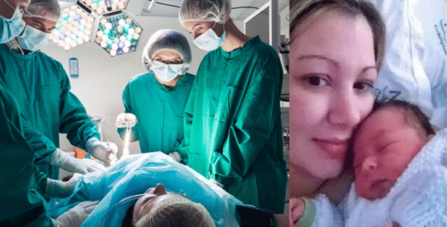 New mothers intestines spill out after C-section scar bursts open during shower