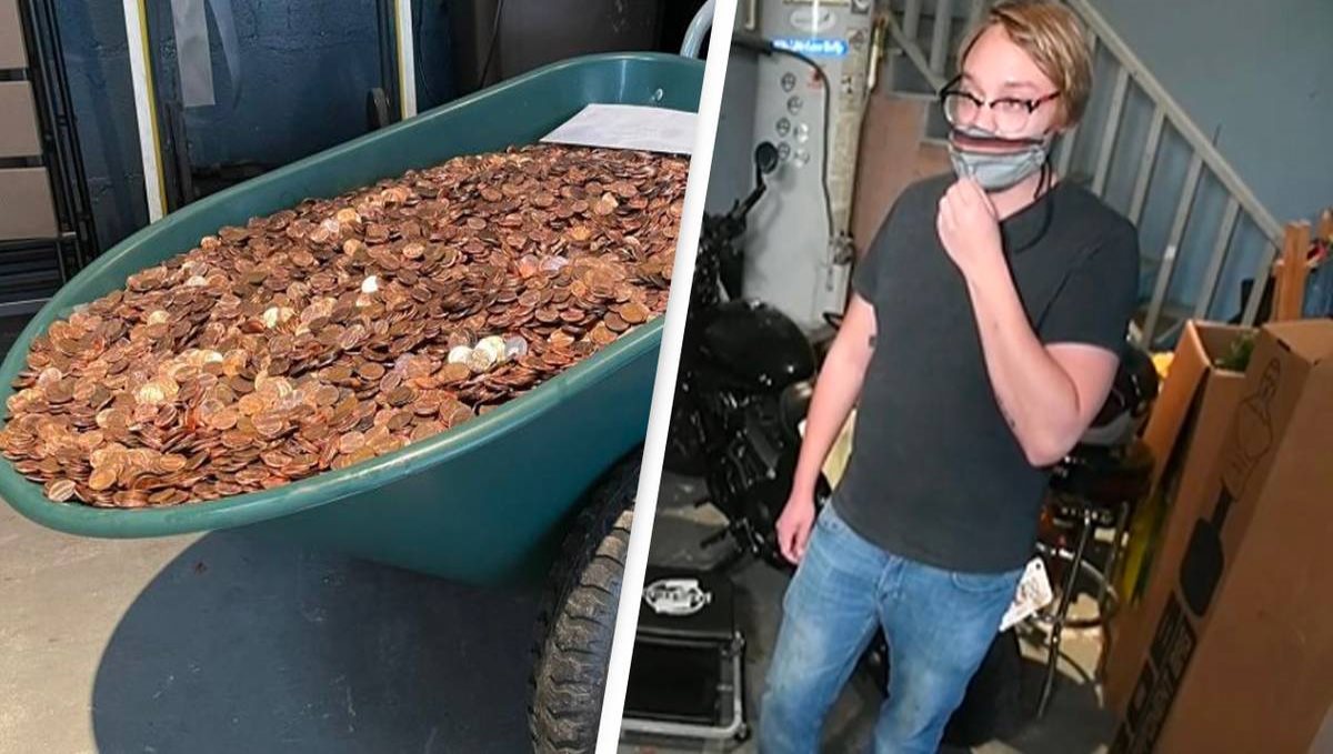 Company Pays Man His Last Pay as coins