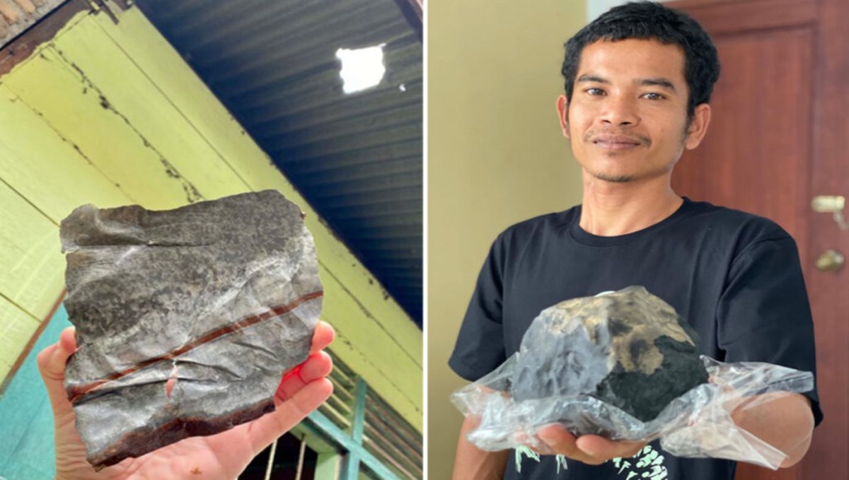 Indonesian man becomes an instant millionaire as meteorite worth 1.4m crashes through his roof
