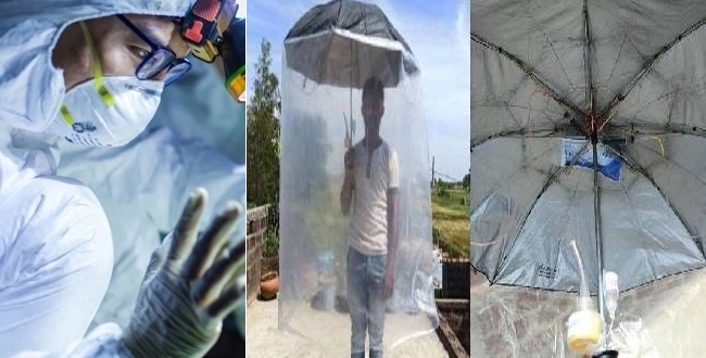 Bihar youth invent umbrella to protect from coronovirus