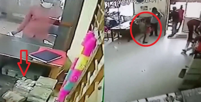 In less than 30 seconds a child stole 10 lakh from a bank CCTV