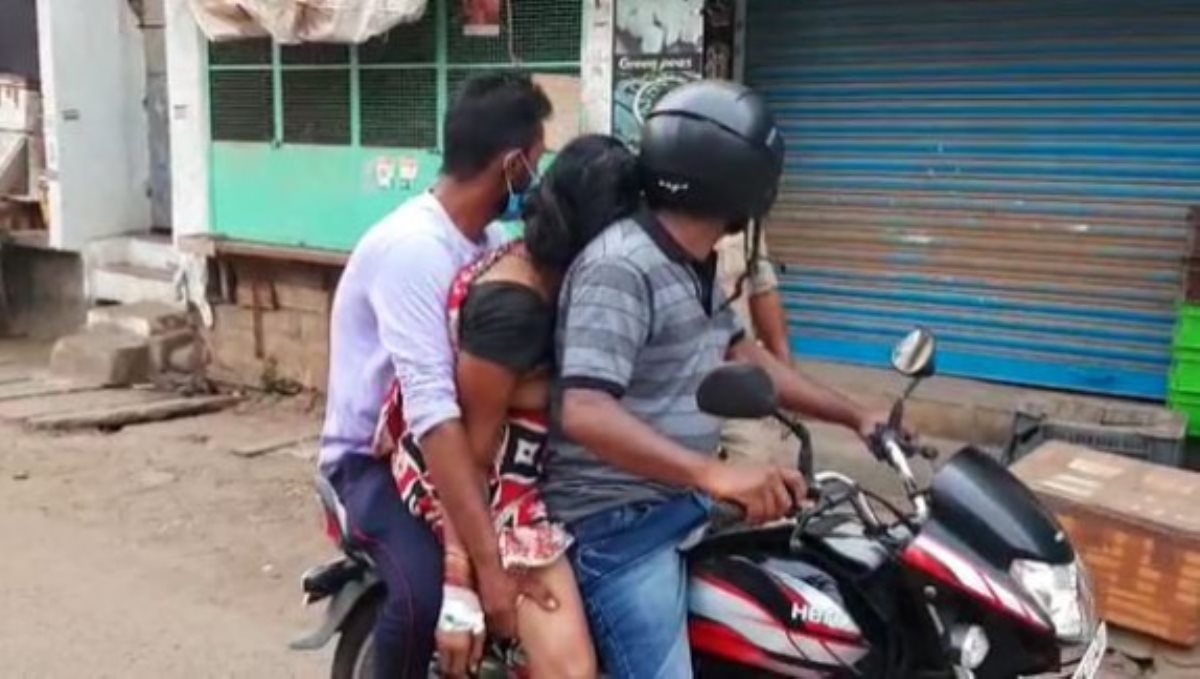 Andhra man ride bike with mother dead body