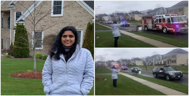 Indian-origin doctor in US honoured in front of her house with a parade