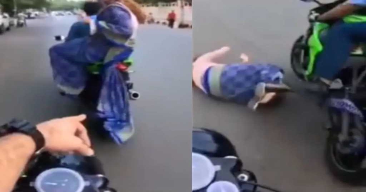 saree-causes-road-accident-viral-video-awareness