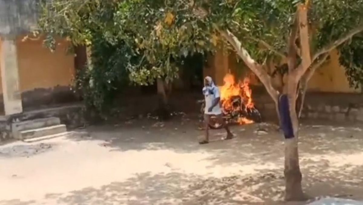 School teacher burned bike over issue with hostel cook
