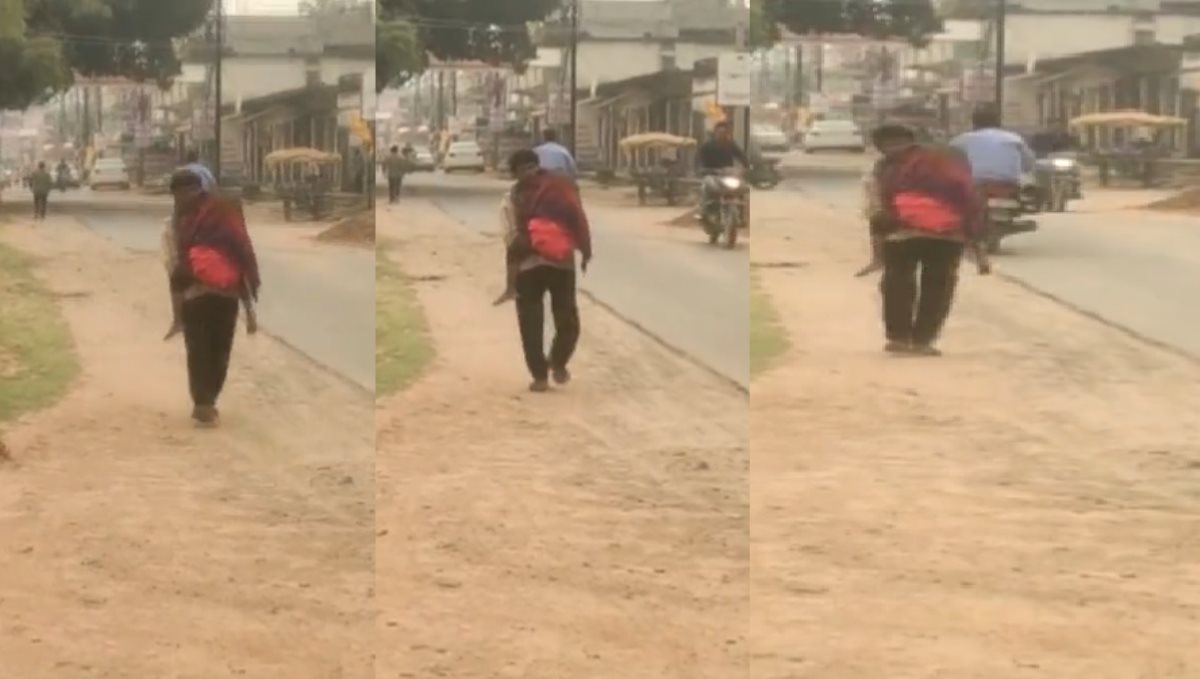 Chhattisgarh Father Walking with Died Daughter Body