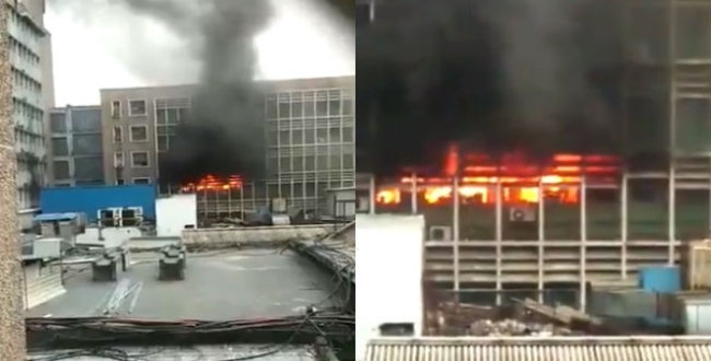 fire accident in hospital