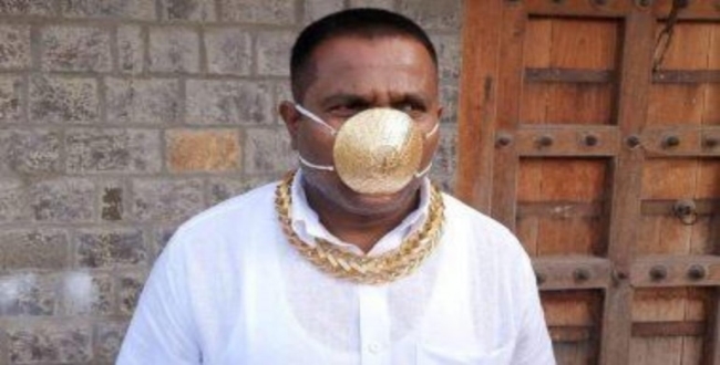 Pune man wears gold mask worth Rs 2.89 lakh to protect himself from coronavirus