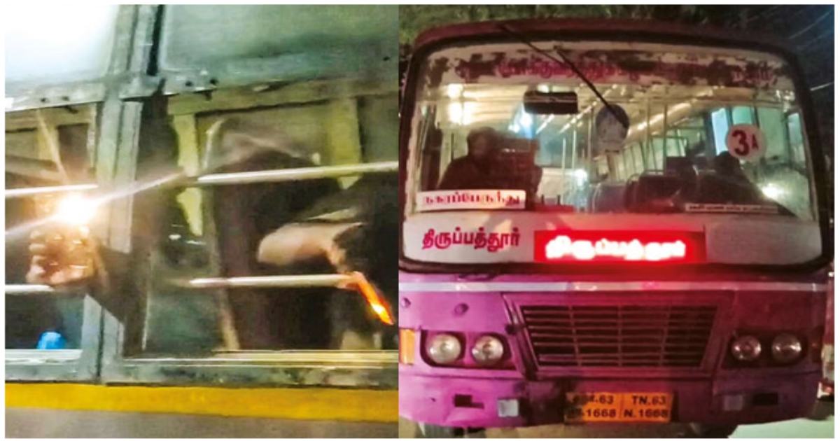 thirupathur Passengers Travelled Using Mobile Torchlight in Government Bus