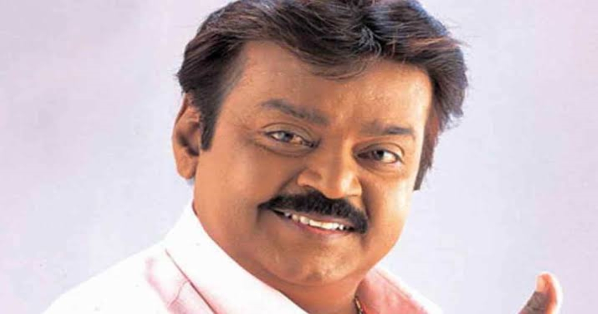 Vijayakanth with his son and wife