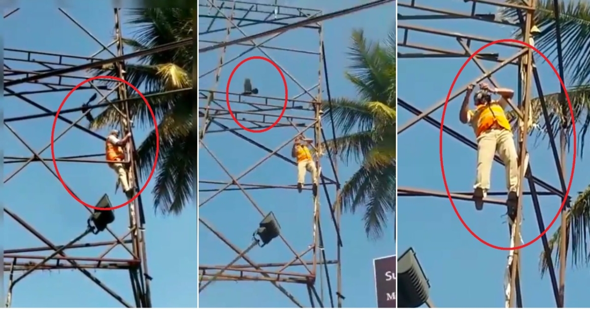 crow-rescued-by-police-officer-karnataka