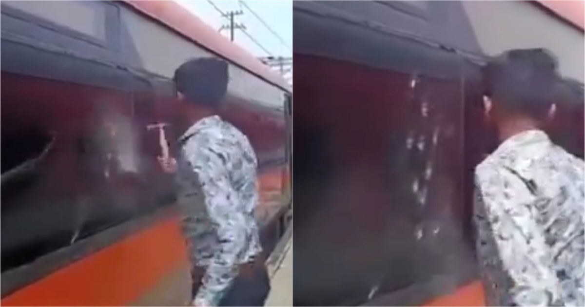  Vande Bharat Train Glass Broken by Hammer 