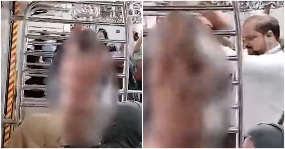   in Mumbai Local Train Man Enters Nude Position on Women's Coach 