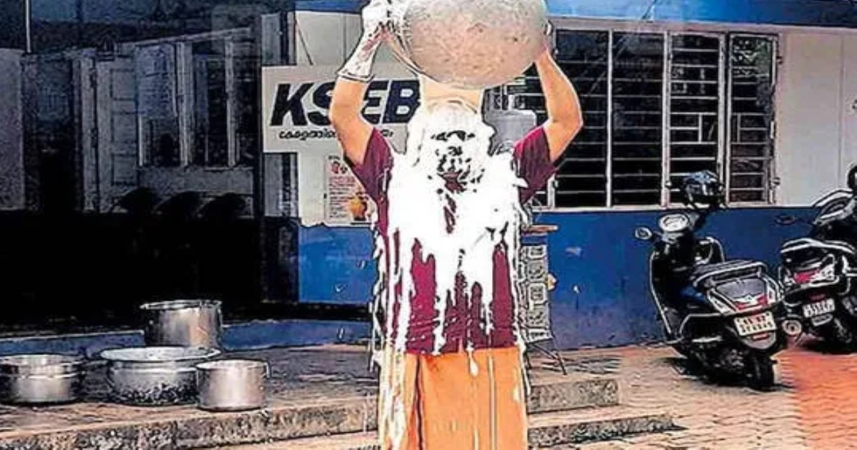 in Kerala Kollam Man Protest due to Power Outage 