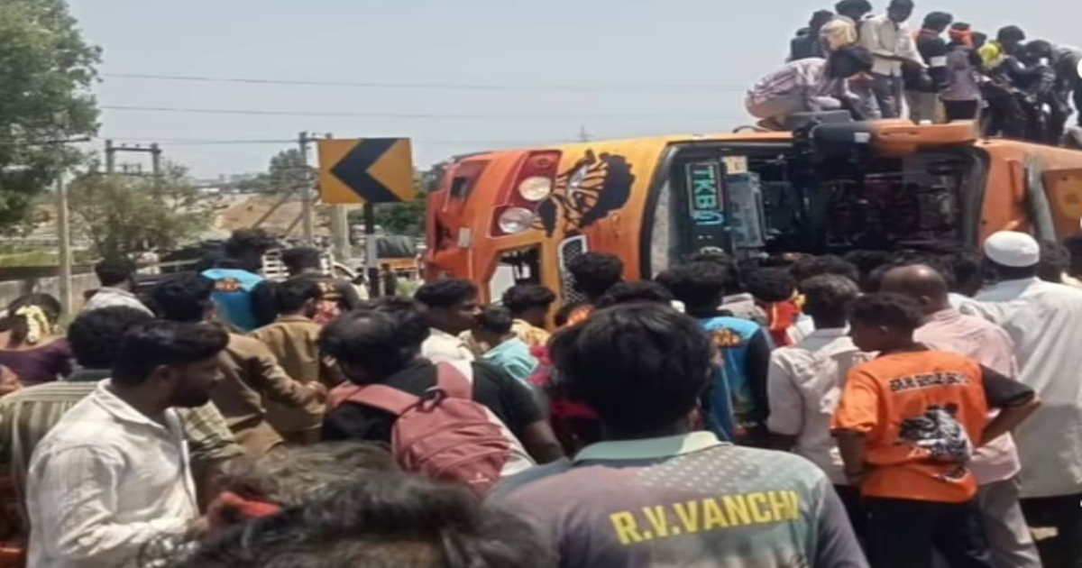 Private Bus Loses Control in Krishnagiri Accident; Woman Crushed to Death in Tragic Incident