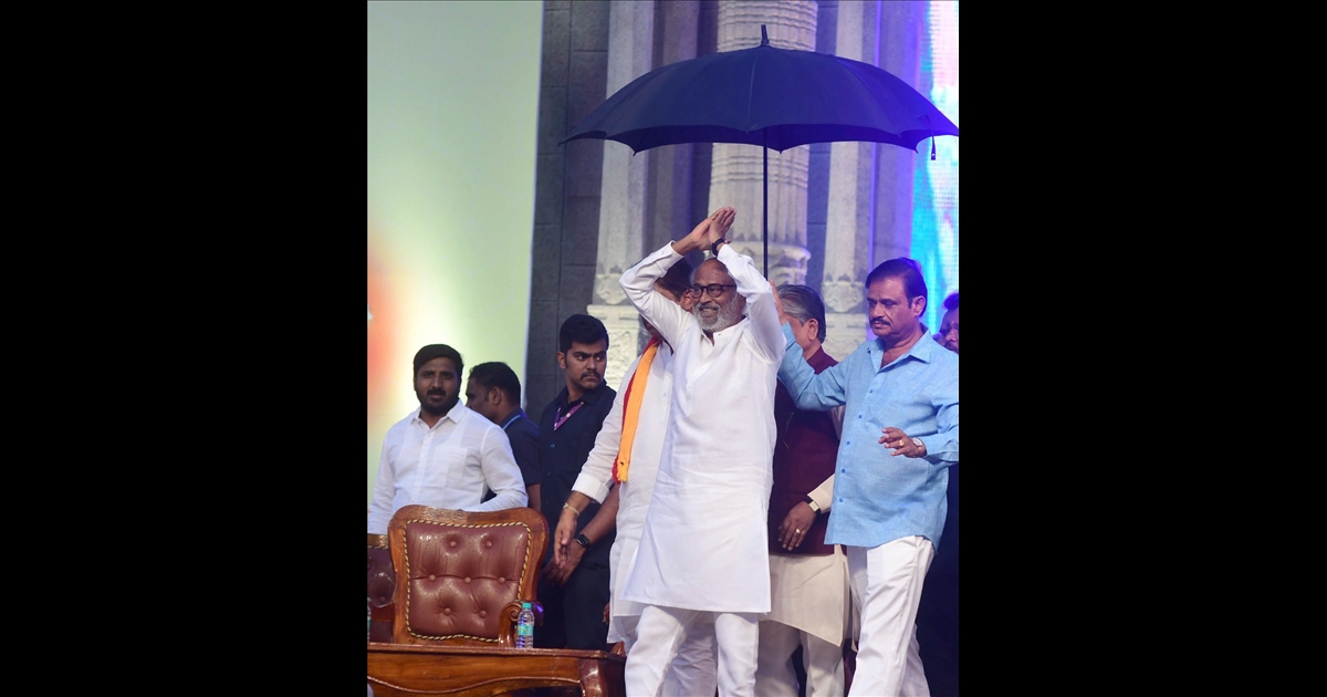 Karnataka Minister Serve Rajinikanth 