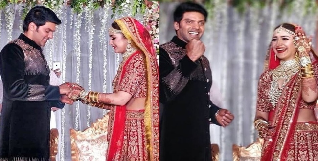 Arya wedding day photos with surya and karthi