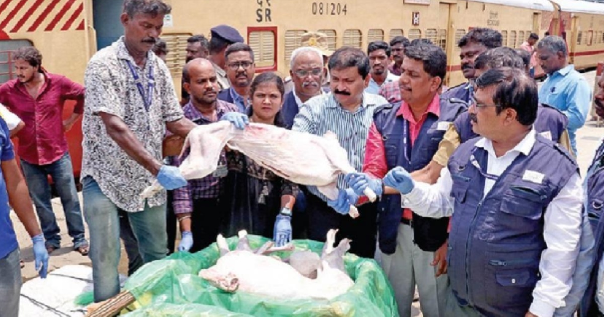 Chennai Waste Meats Recovered From Train 