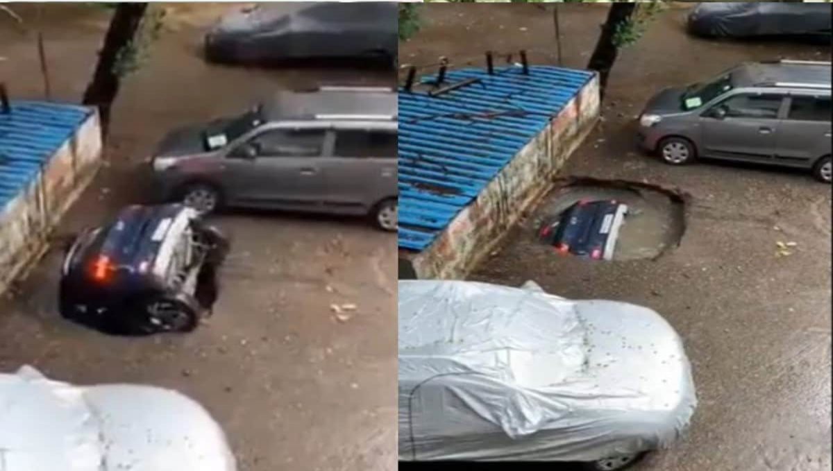 Car dumbing in water viral video